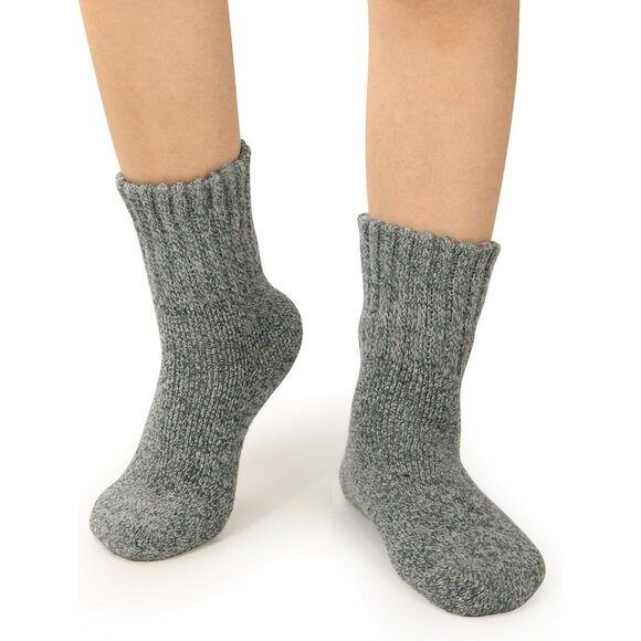 BenSorts Women 5 Packs Gray Beige Blue Green Black Winter Thick Warm Boots Socks - Picture 5 of 8